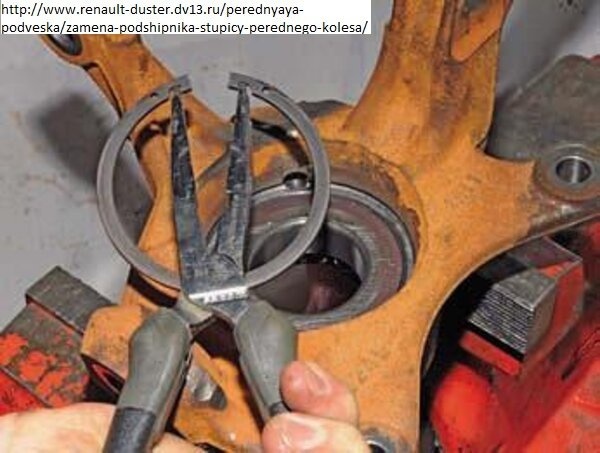 Снятие подшипника ступицы Duster и давление